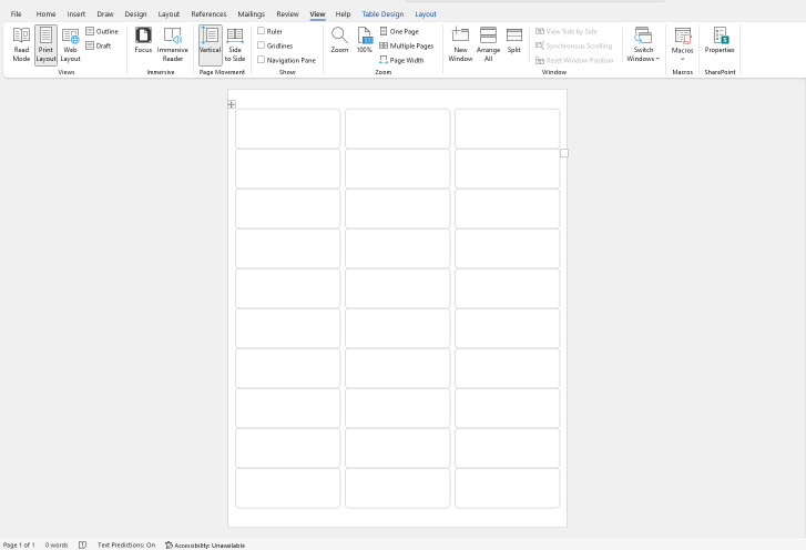 Avery®5160®Template for printing Avery® brand Labels