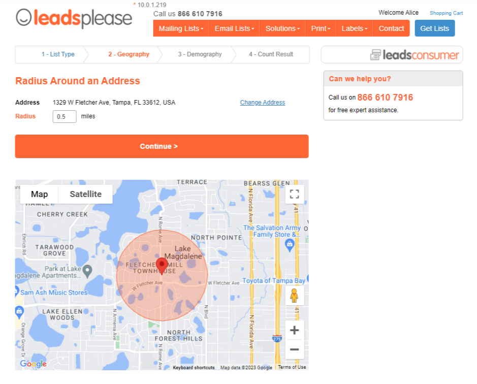 Consumer Mailing Lists for local businesses.
